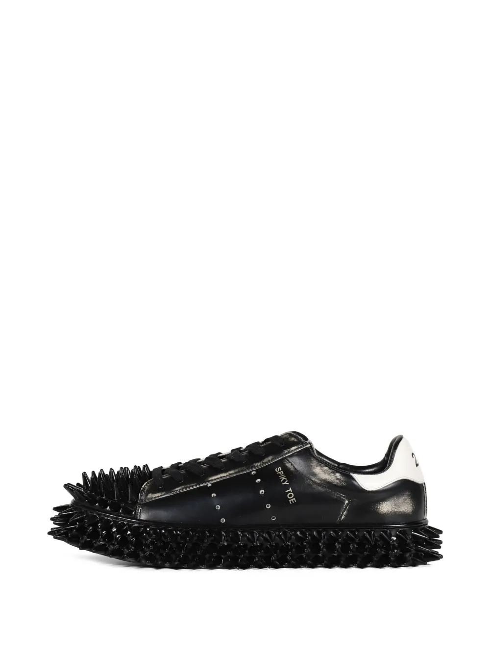 Doublet Spiky embellished lace-up low-top sneakers Black