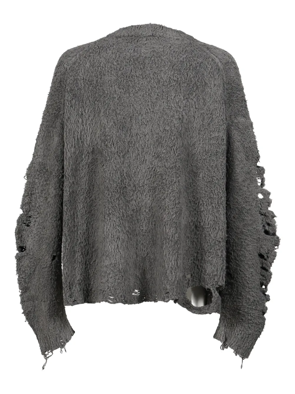Doublet Ribgebreide trui met franje - Grijs