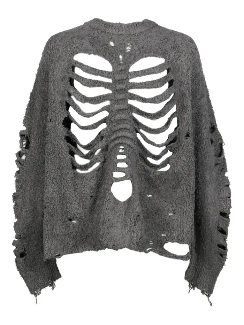 Doublet frayed rib-cage sweater