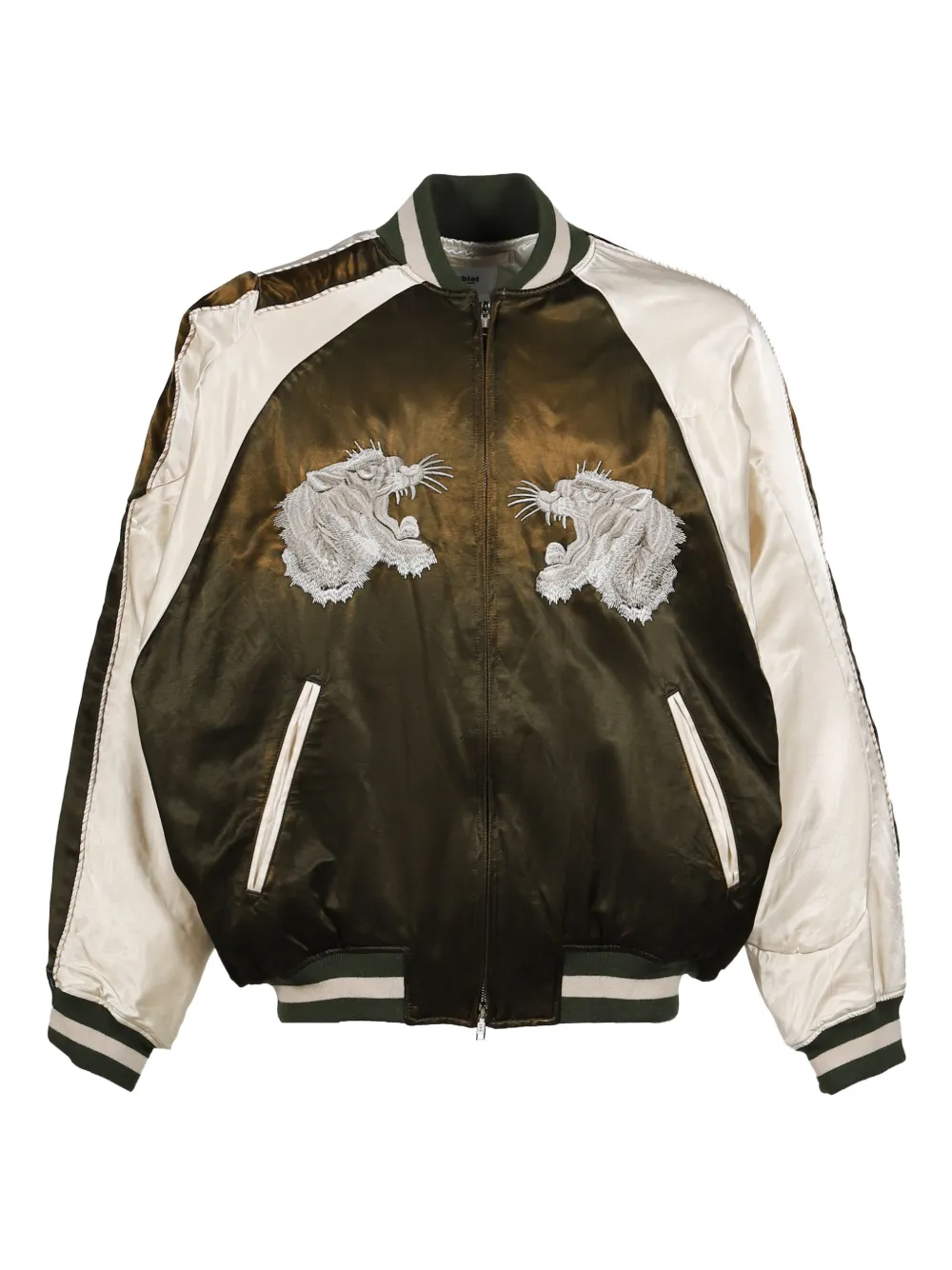 Doublet tiger-embroidered bomber jacket | Green | Image 1