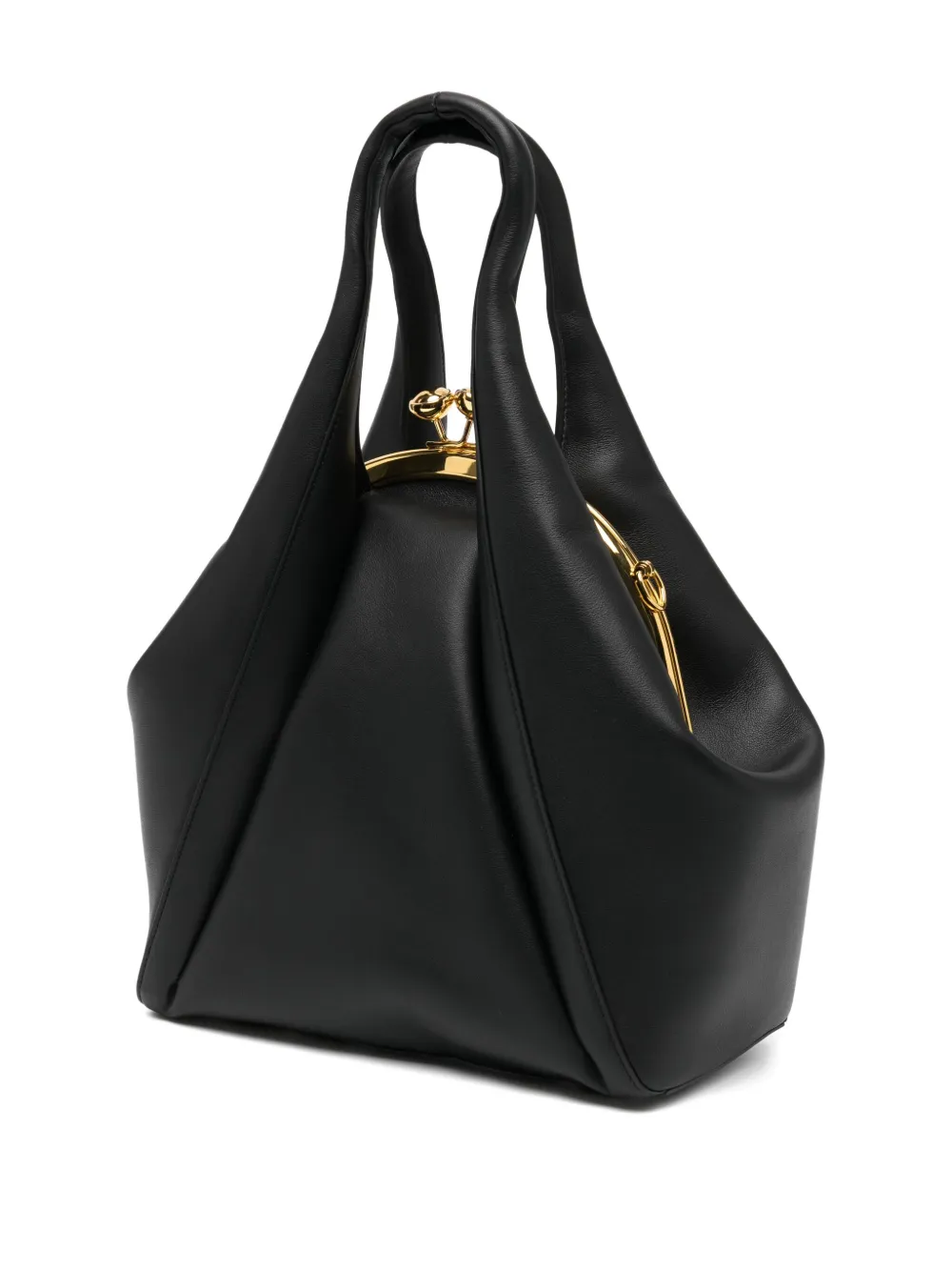 Saiid Kobeisy Calfskin Bag With Middle Zipper In Black