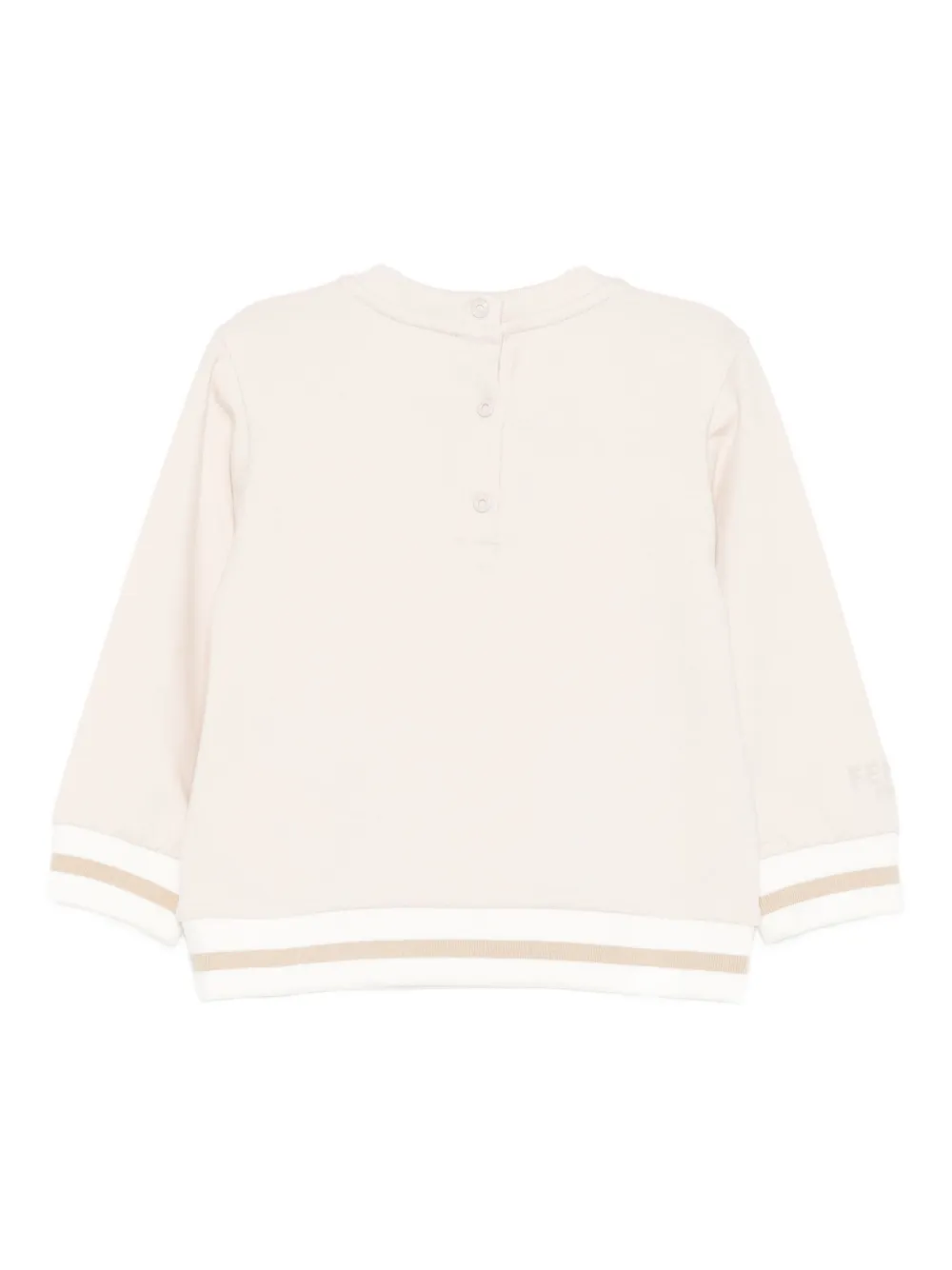 Fendi Kids Sweater met beerapplicatie Beige