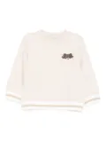 Fendi Kids bear-applique sweatshirt - Neutrals