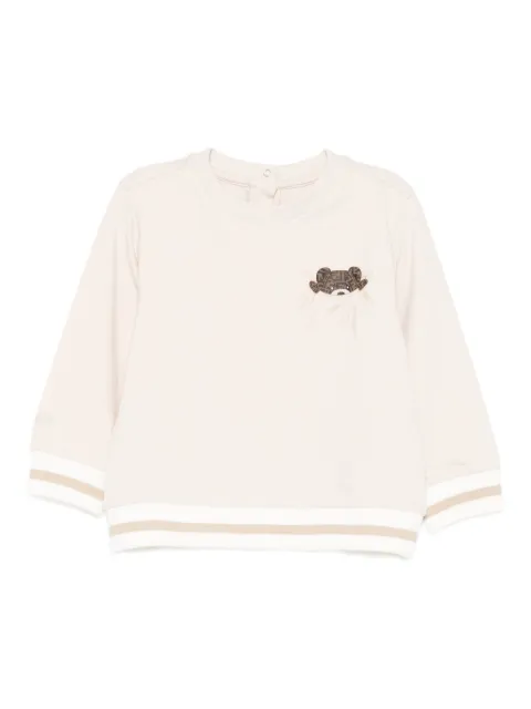 Fendi Kids bear-applique sweatshirt