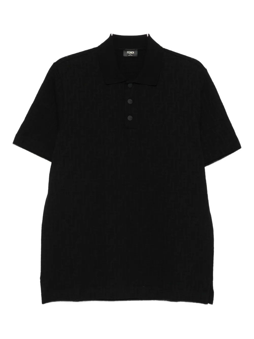 textured button polo shirt