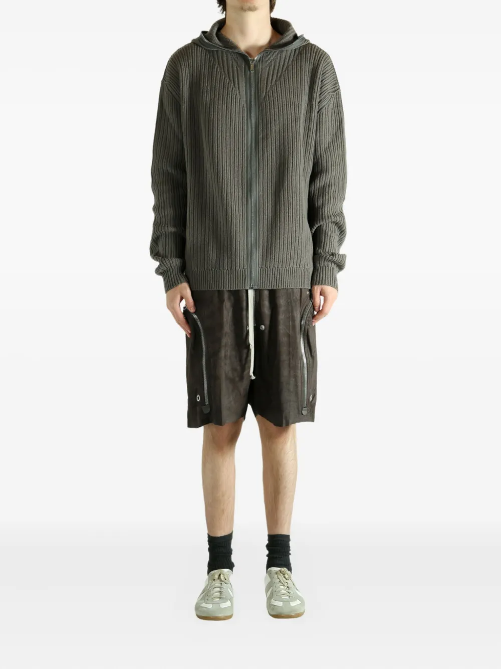 Rick Owens ribbed zip-up hoodie | Hoodies | Image 2