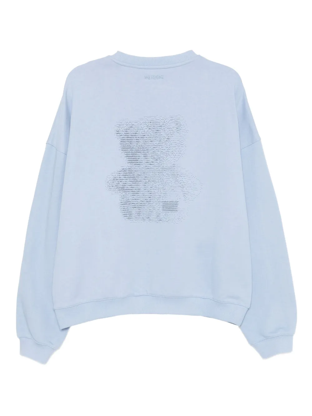 We11 Done Coding-teddy Sweatshirt In Blue