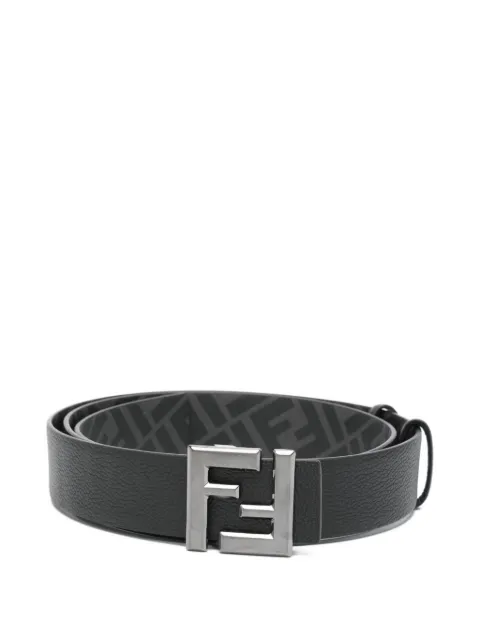 FENDI FF-logo leather belt