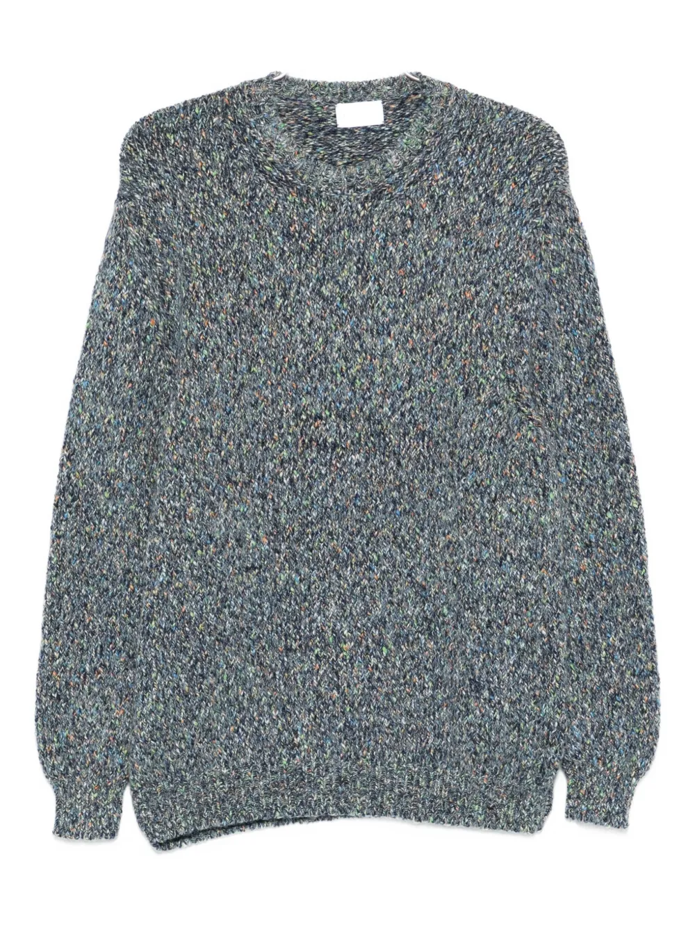 speckled crew-neck sweater