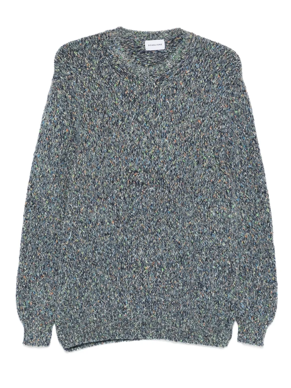 speckled crew-neck sweater