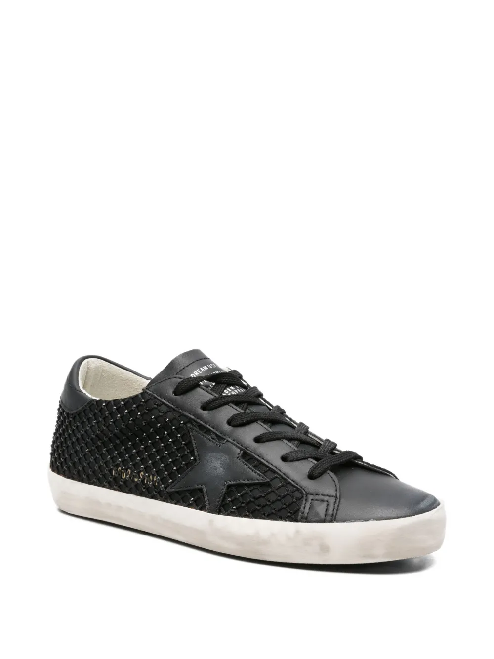 Golden Goose Super-Star leren sneakers met kralen - Zwart