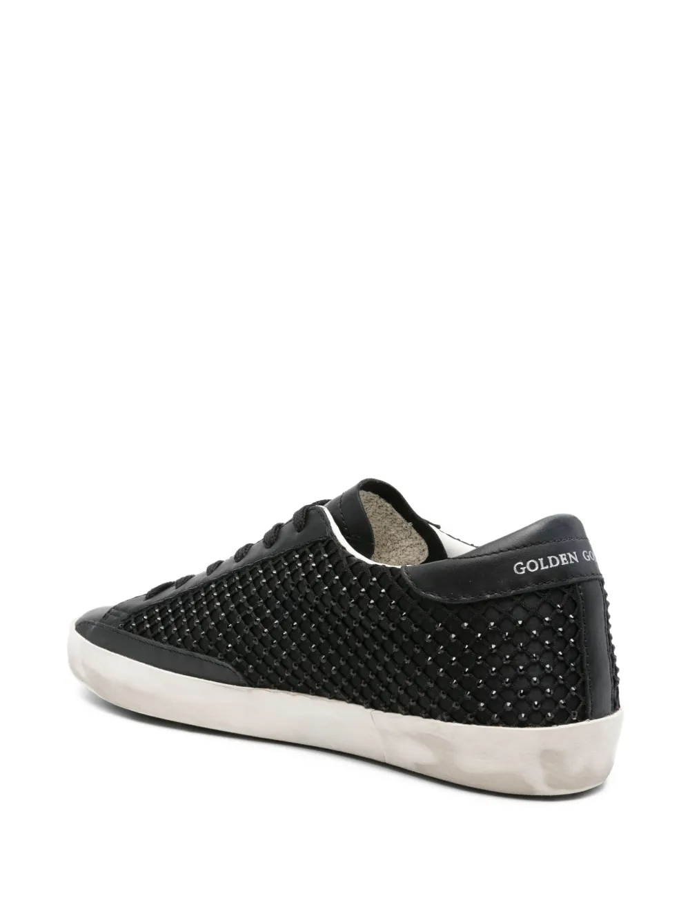 Golden Goose Super-Star beaded leather trainers Black