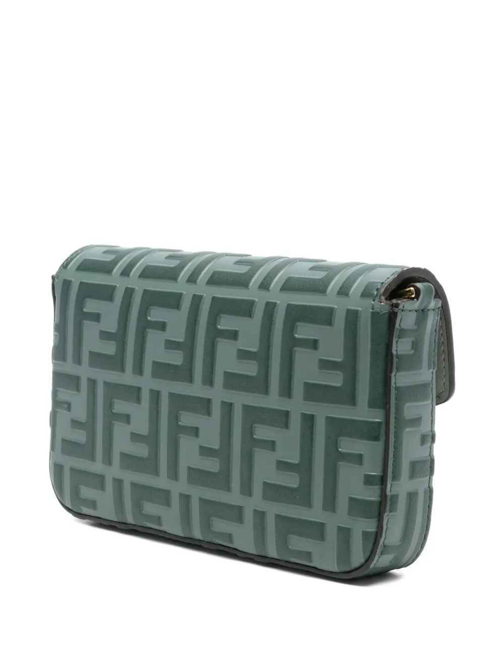 FENDI FF Diamonds flap clutch bag Groen