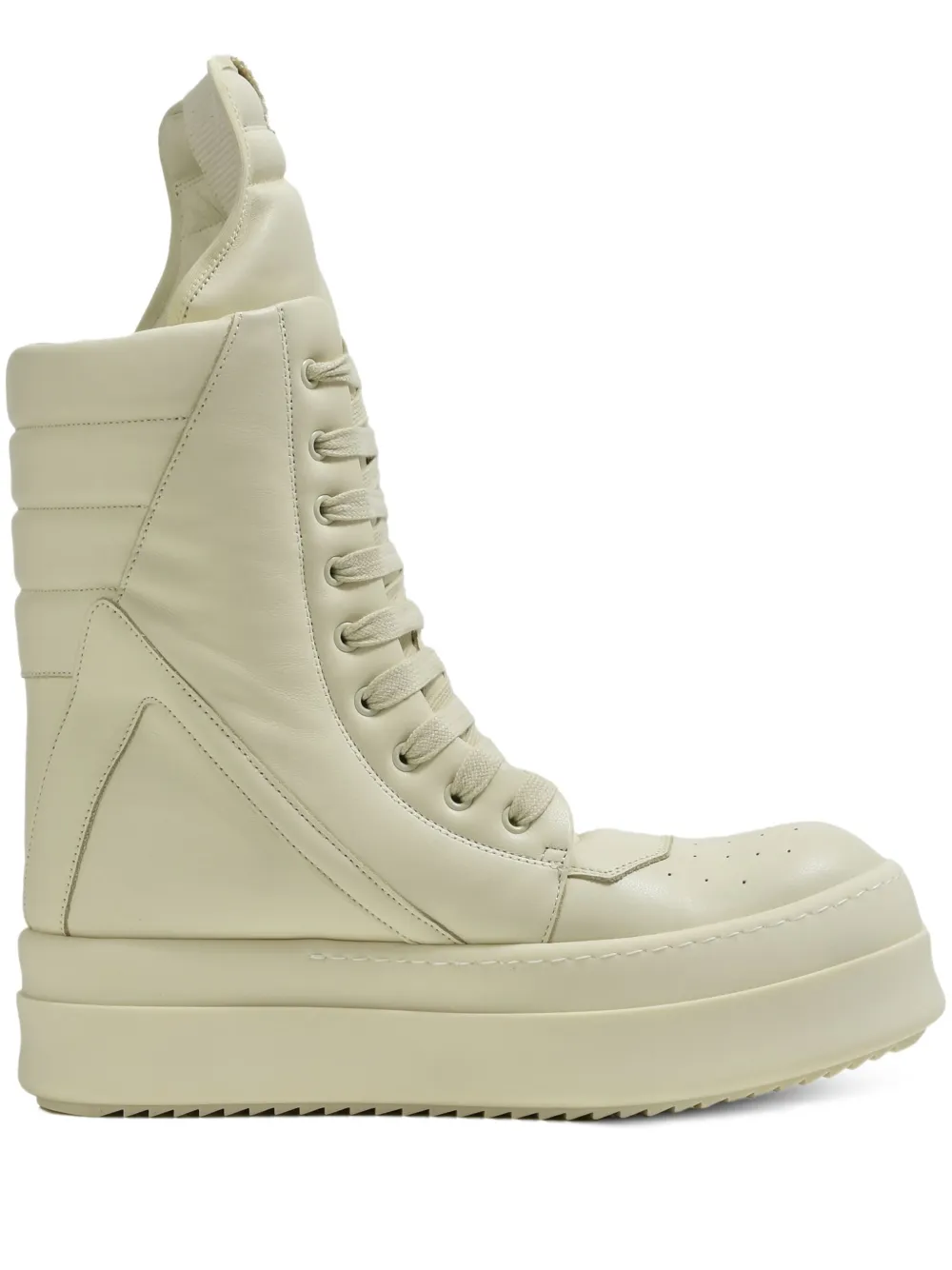 Rick Owens Mega Geobasket leather boots Neutrals