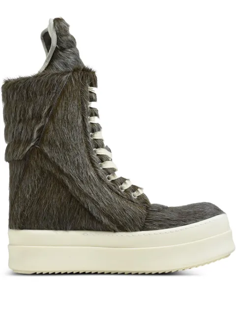Rick Owens 메가 지오바스켓 레더 레이스업 슈즈