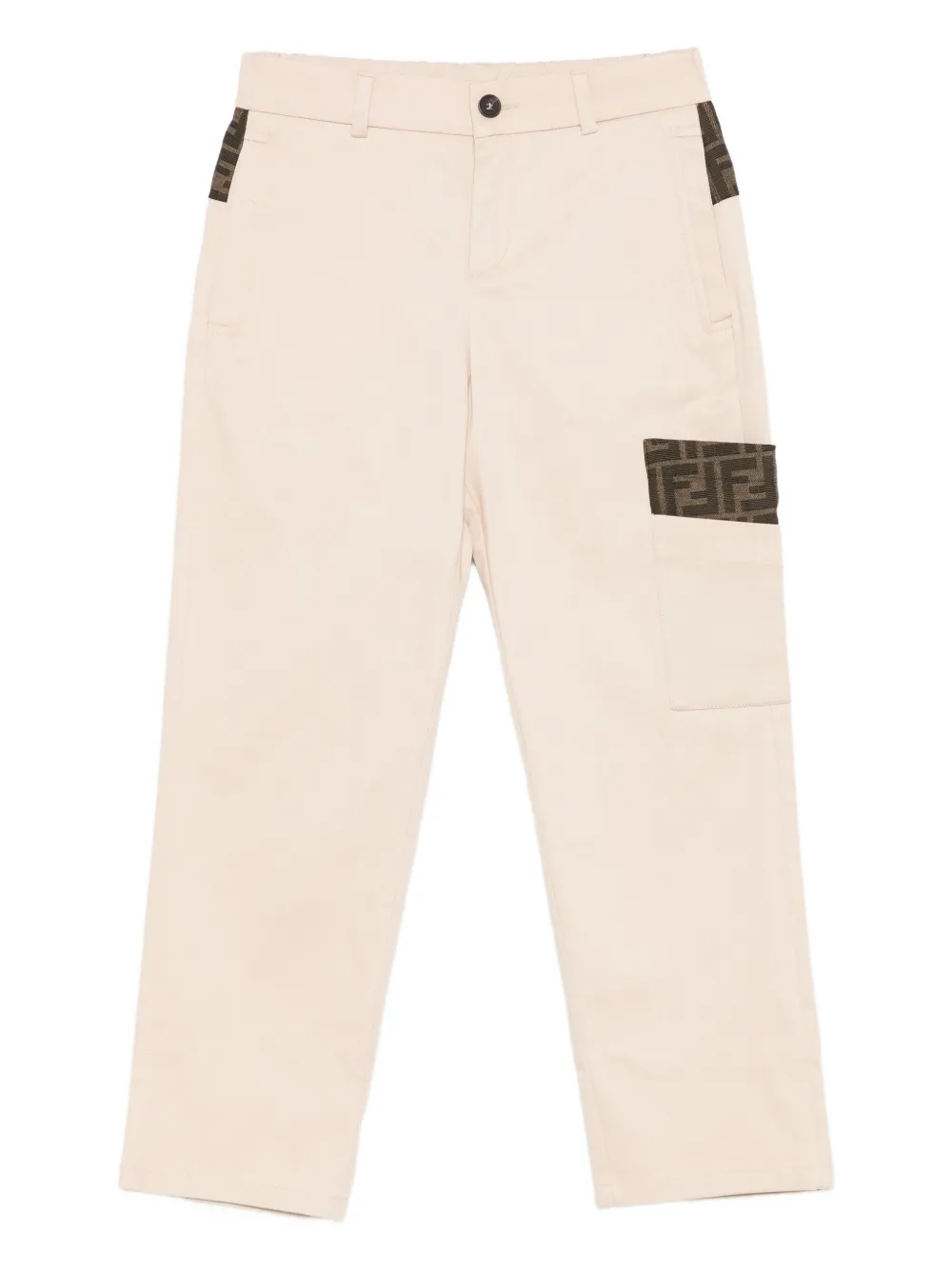 Fendi Kids Hose mit FF-Patch | Nude | Image 1