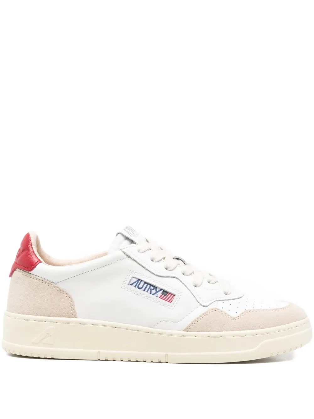 Autry Medalist leather suede sneakers White