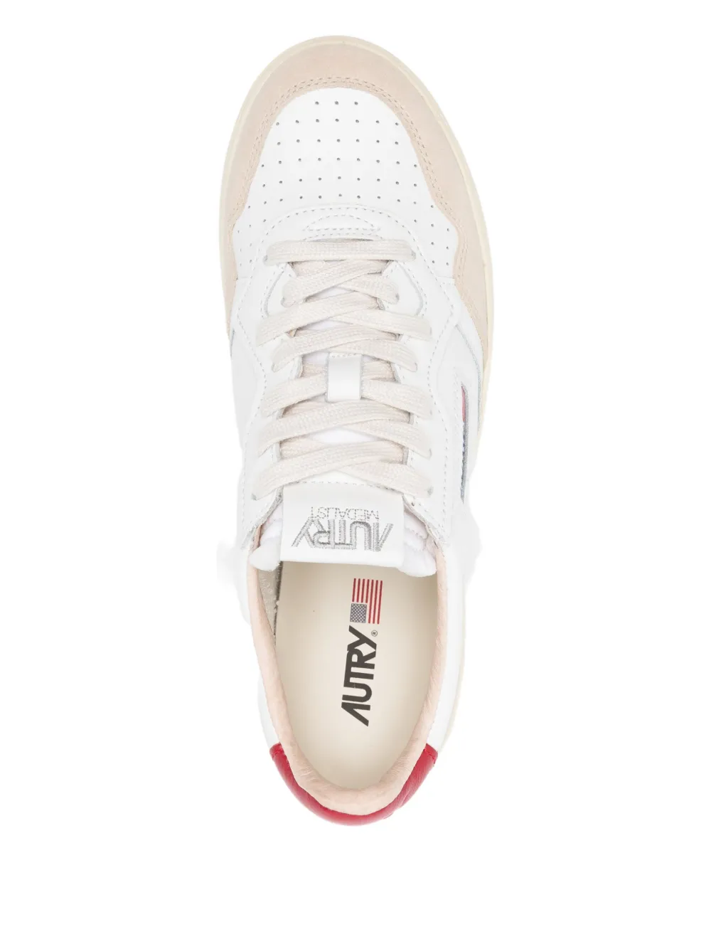 Autry Medalist leren suède sneakers Wit