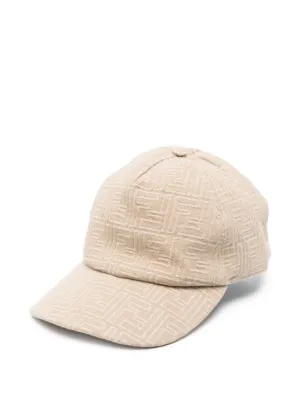 Fendi ロゴパターン キャップ FENDI logo-pattern Baseball Cap | Neutrals | FARFETCH GE
