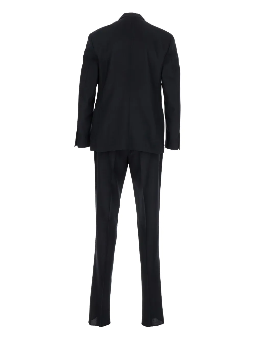 Lardini single-breasted virgin wool-silk blend suit Zwart