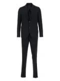 Lardini single-breasted virgin wool-silk blend suit - Black