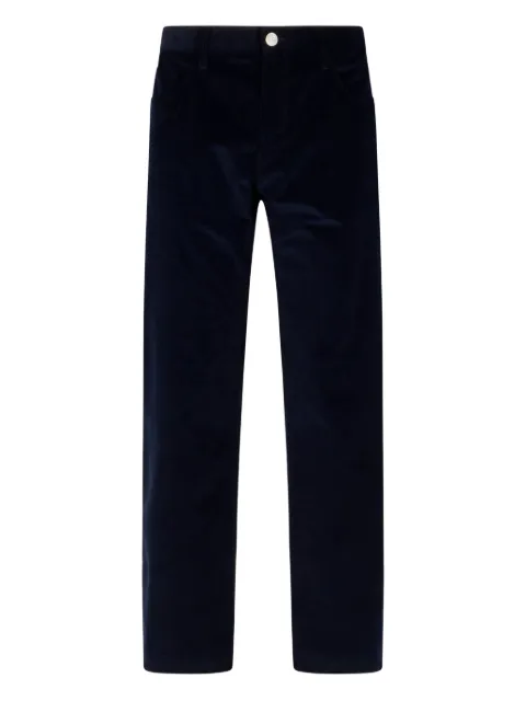Giorgio Armani logo-patch corduroy trousers