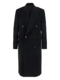 Lardini double-breasted wool coat - Black
