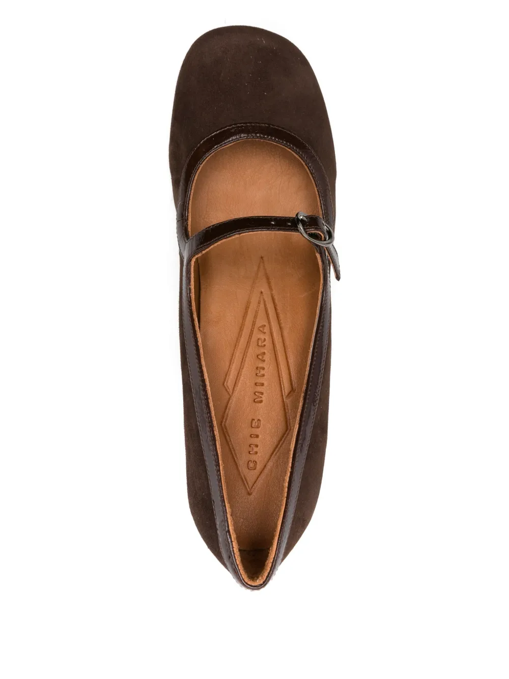 Chie Mihara 40mm block-heel buckled pumps Brown