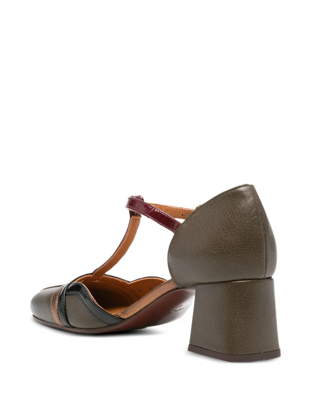 Chie Mihara 45mm T-bar block-heel pumps Green