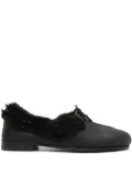 Hereu fur-trimmed leather loafers - Black