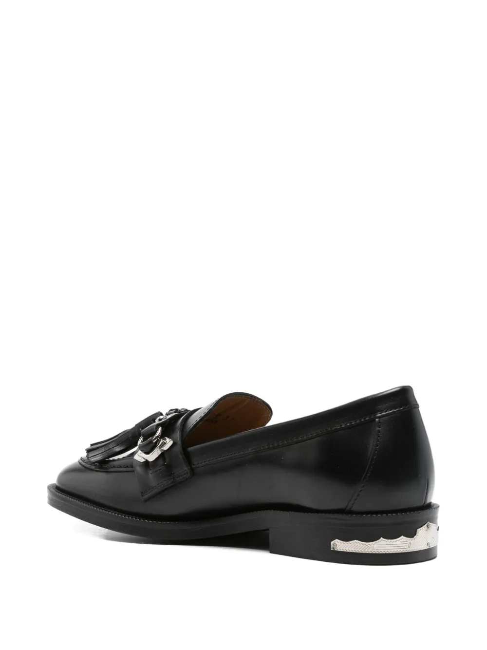 Toga Pulla tassel-embellished leather loafers Black