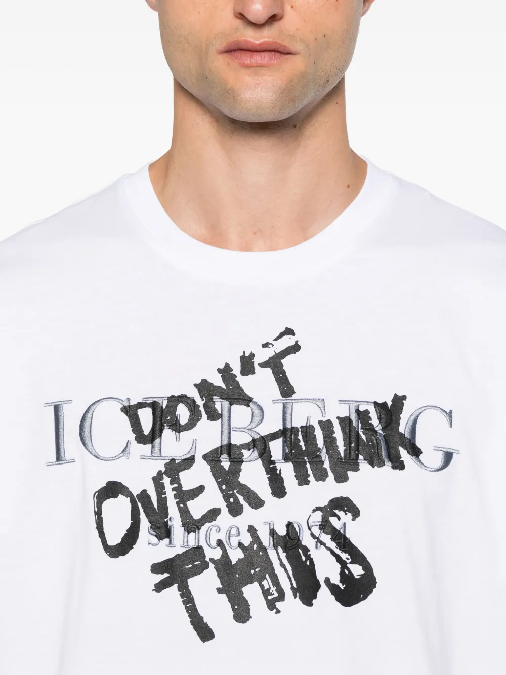 Iceberg graphic-print cotton T-shirt Wit