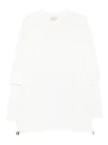 MORDECAI layered zip-detail T-shirt - White