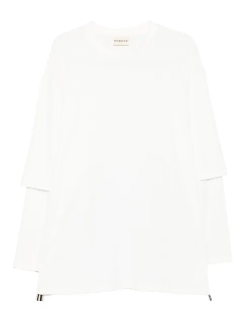 MORDECAI layered zip-detail T-shirt