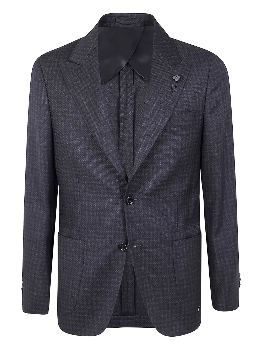 Lardini Blazer met pied-de-poule print Grijs