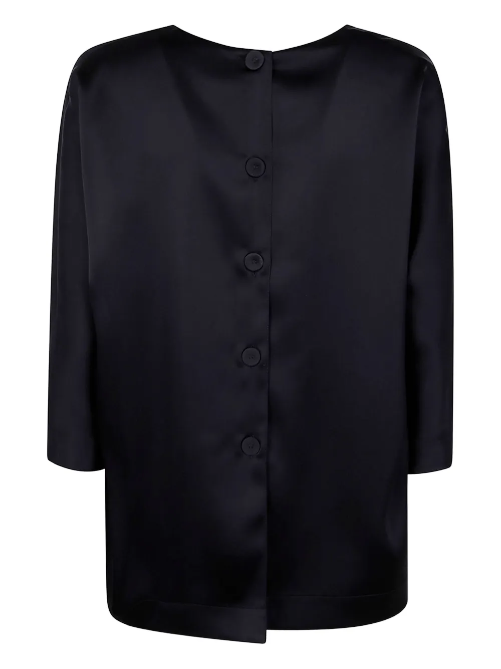 DRHOPE button-fastening satin shirt - Zwart