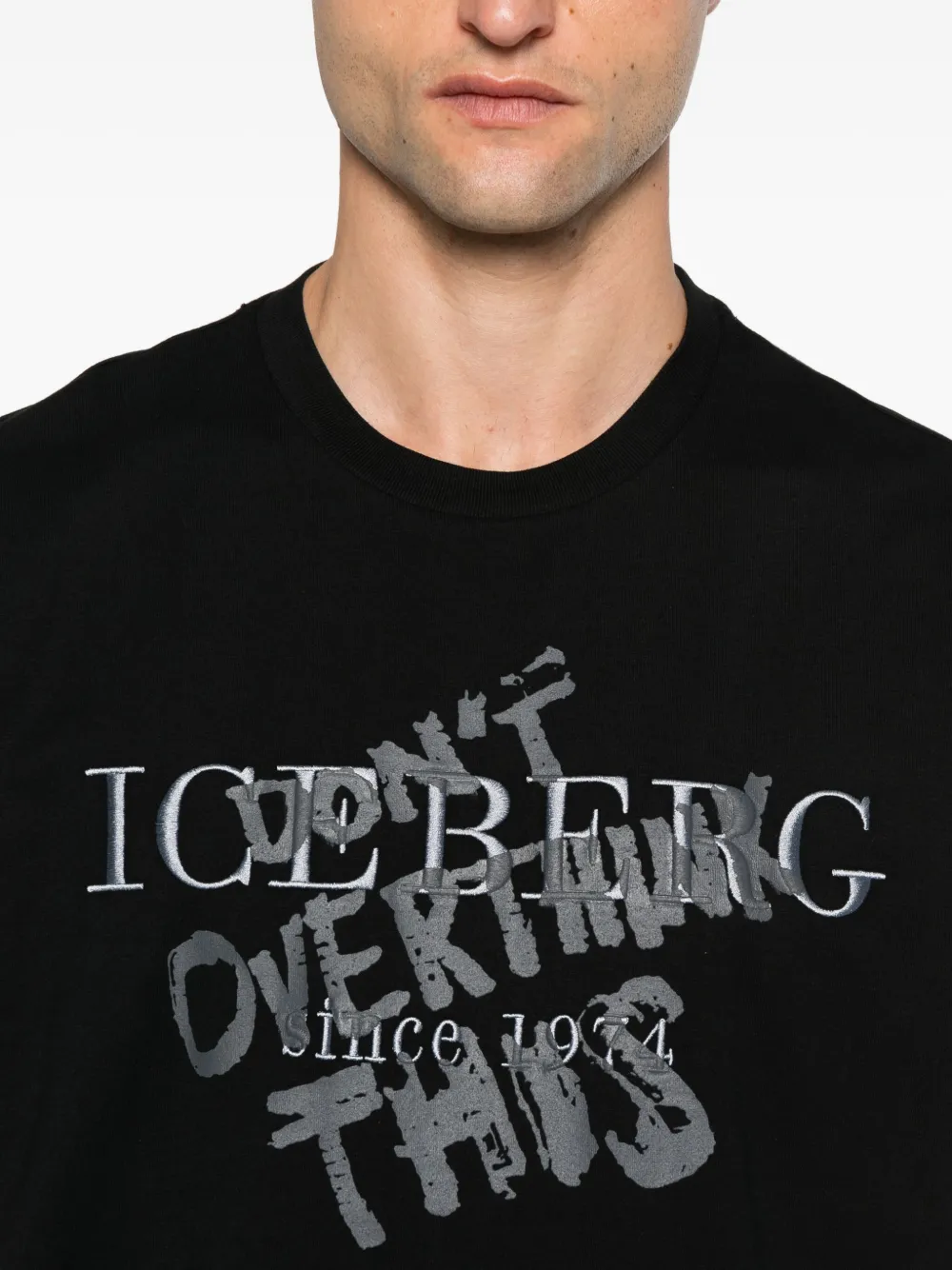Iceberg graphic-print T-shirt Zwart