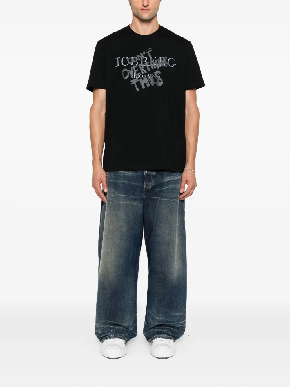 Iceberg graphic-print T-shirt - Zwart