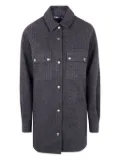 DRHOPE button-fastening check-print jacket - Grey