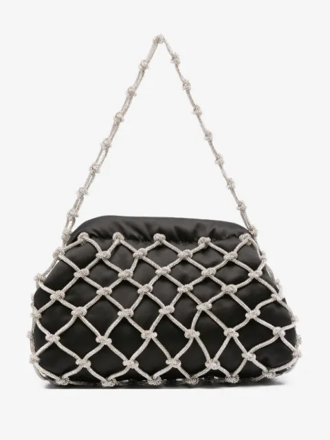 Rosantica Clutch aus Satin mit Kristallen