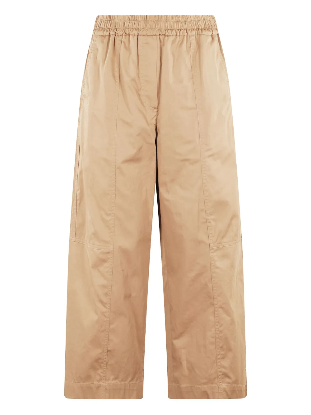 Weekend Max Mara Milva Elastic-waist Straight-leg Trousers In Brown