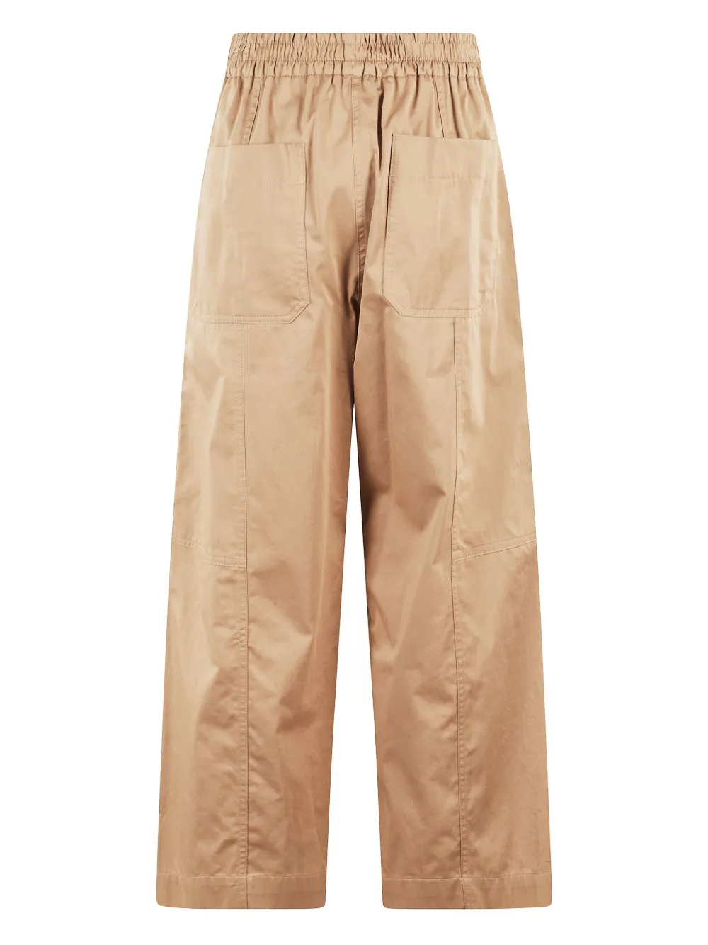 Weekend Max Mara Milva Elastic-waist Straight-leg Trousers In Brown