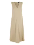 Weekend Max Mara Egoista V-neck sleeveless midi dress - Neutrals