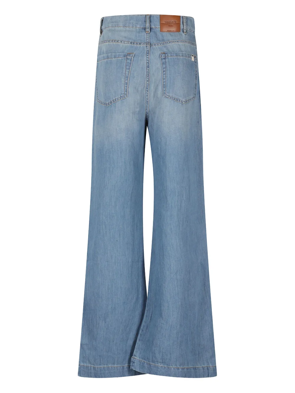 Weekend Max Mara Volpino wide-leg cotton jeans - Blauw