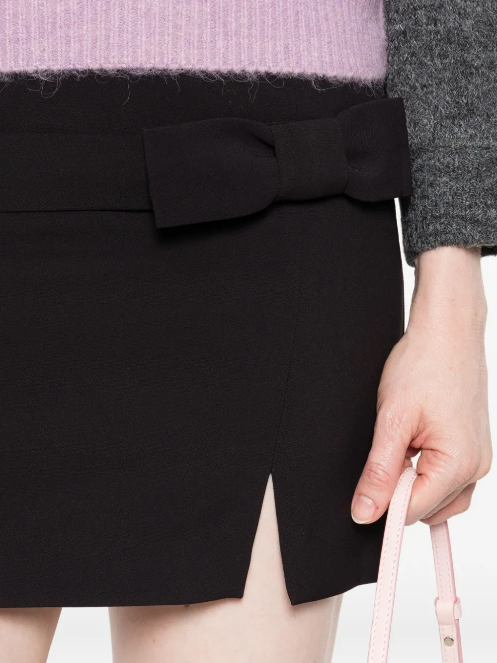 TWINSET bow-detail mini skirt Zwart