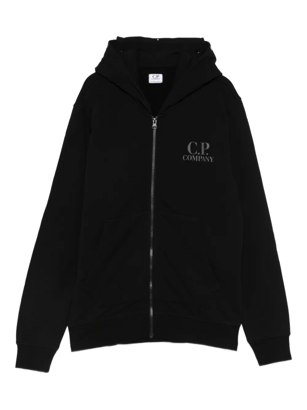 C.P. Company Kids logo-print zip-up hoodie - Blu