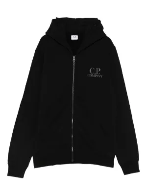 C.P. Company Kids Goggles-detail zip-up Hoodie | Black | FARFETCH