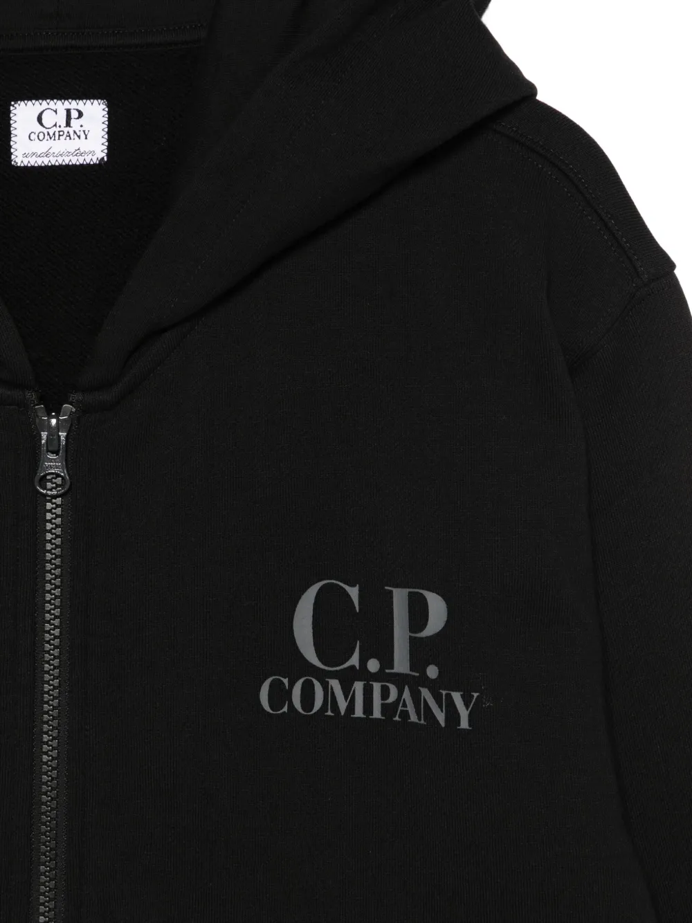 C.P. Company Kids Hoodie met logoprint en rits Blauw