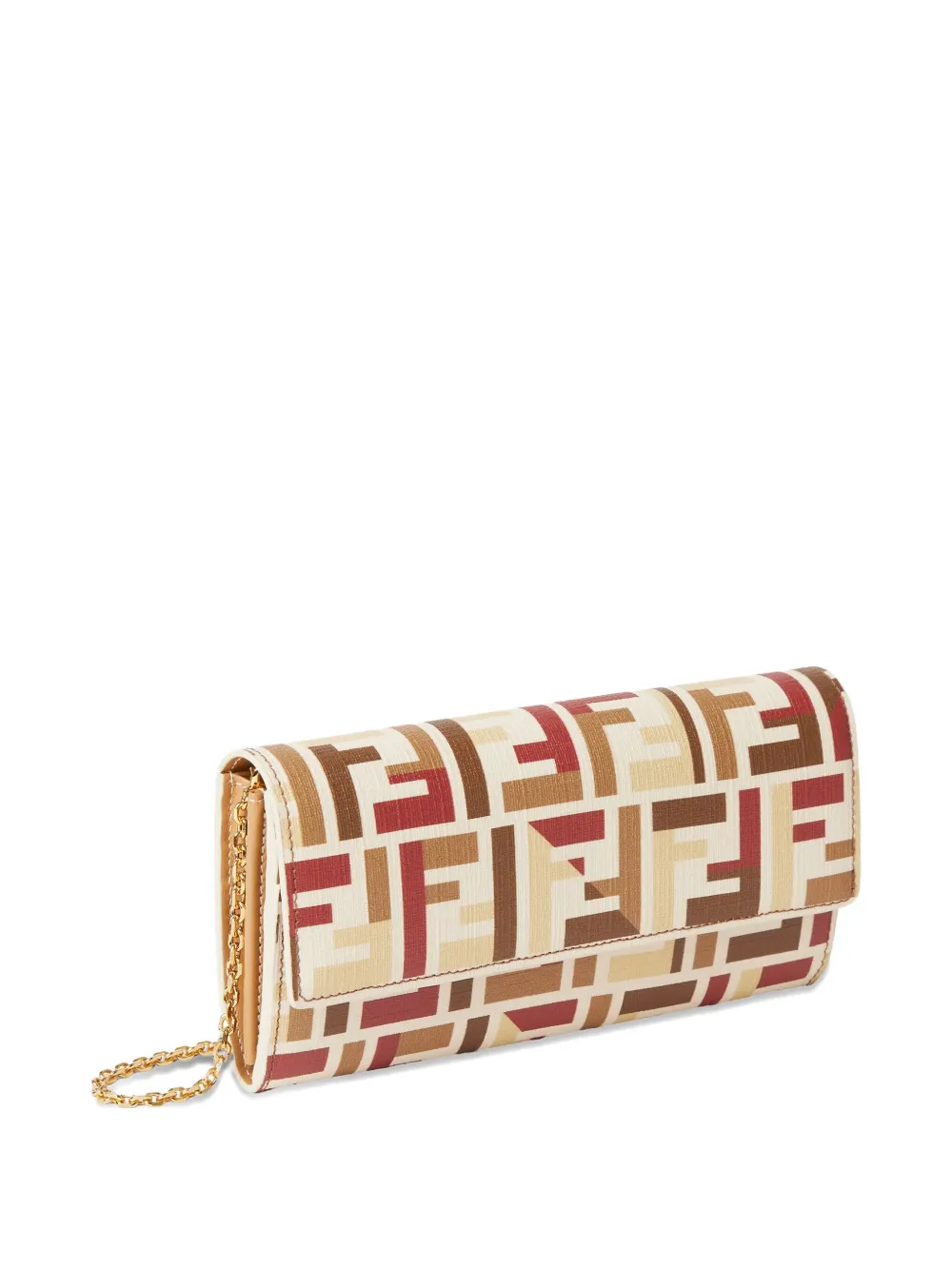 FENDI FF-pattern chain mini bag Beige