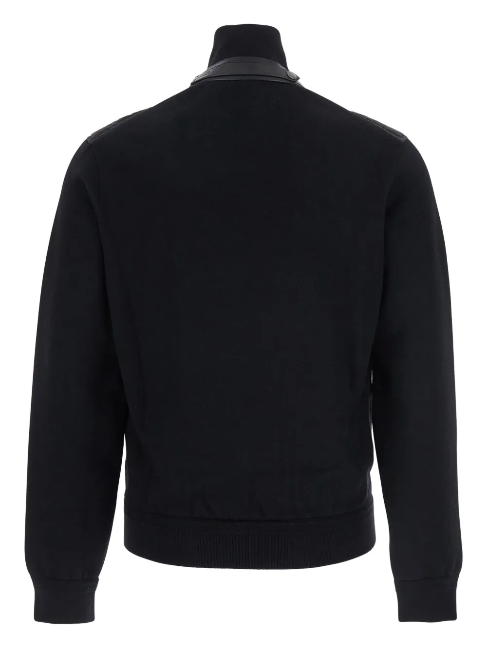TOM FORD Bomberjack met gebreide vlakken en rits Zwart